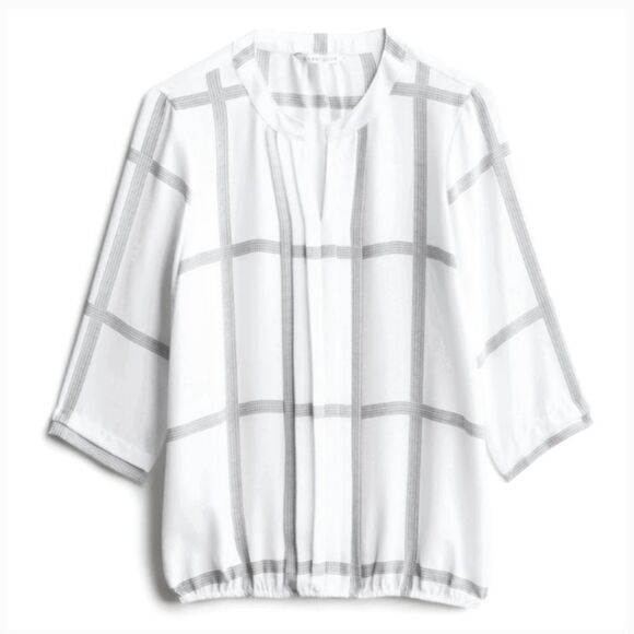 41 Hawthorn Juanis Pleat Detail Gathering Hem Blouse White STITCH FIX XS NWT - Picture 6 of 11